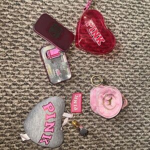 PINK Victoria's Secret Heart-Shaped Accessories Set